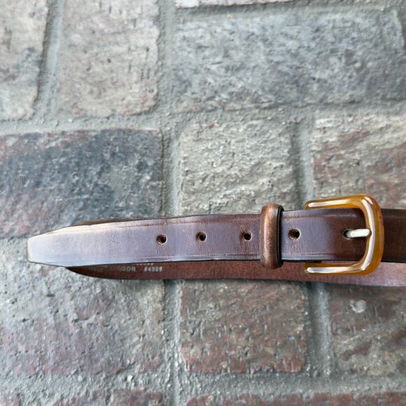 Eddie Bauer Brown Leather Belt Small - Picture 1 of 7